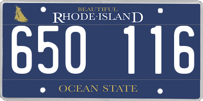RI license plate 650116