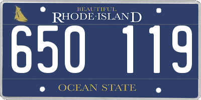 RI license plate 650119