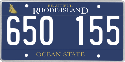 RI license plate 650155