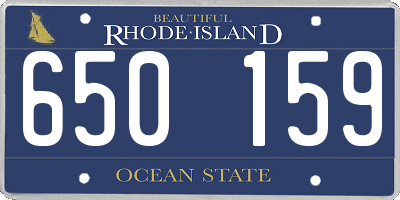 RI license plate 650159