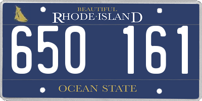 RI license plate 650161