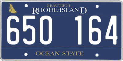 RI license plate 650164
