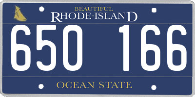 RI license plate 650166