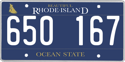 RI license plate 650167