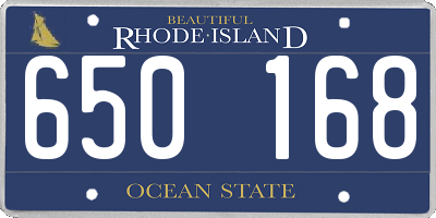 RI license plate 650168