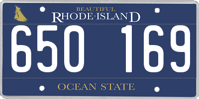 RI license plate 650169
