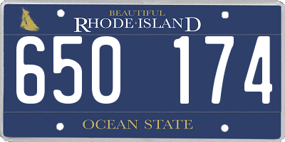 RI license plate 650174