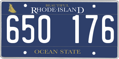 RI license plate 650176