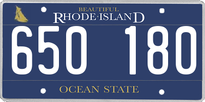 RI license plate 650180