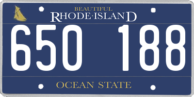 RI license plate 650188