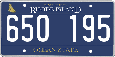 RI license plate 650195