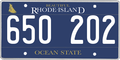 RI license plate 650202