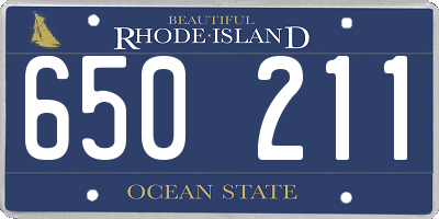 RI license plate 650211