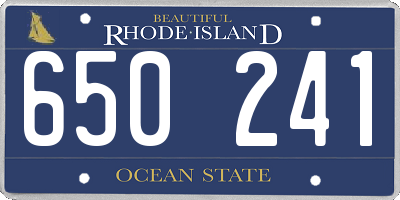 RI license plate 650241