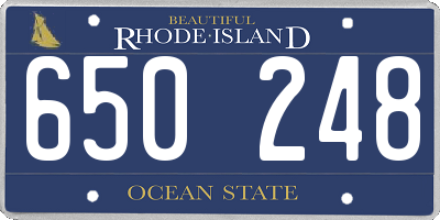 RI license plate 650248