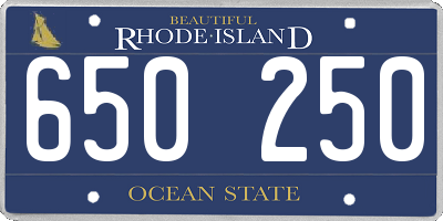 RI license plate 650250