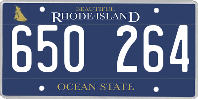 RI license plate 650264