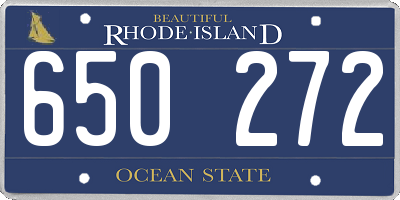 RI license plate 650272