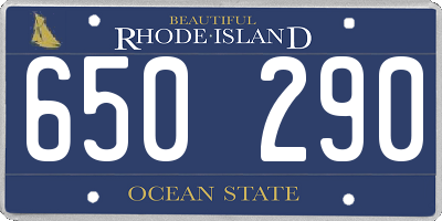 RI license plate 650290