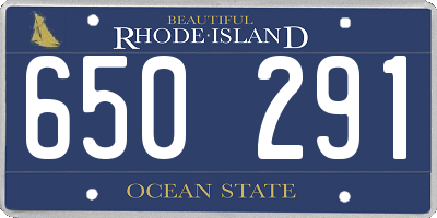 RI license plate 650291