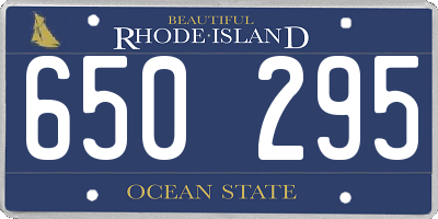 RI license plate 650295