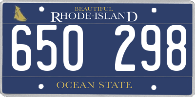 RI license plate 650298