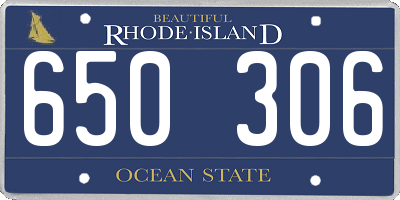 RI license plate 650306