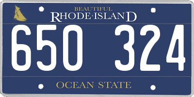 RI license plate 650324