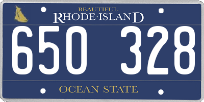 RI license plate 650328