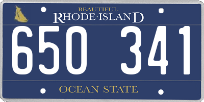 RI license plate 650341