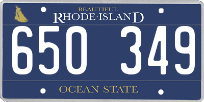 RI license plate 650349