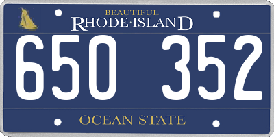 RI license plate 650352