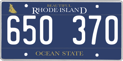 RI license plate 650370