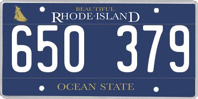 RI license plate 650379