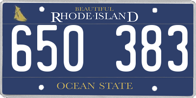 RI license plate 650383