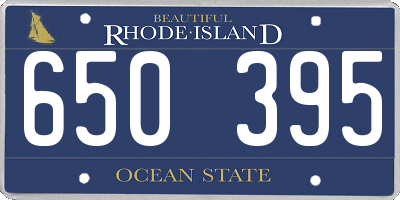 RI license plate 650395