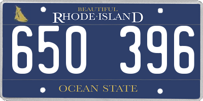 RI license plate 650396