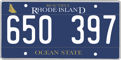 RI license plate 650397