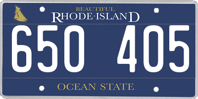 RI license plate 650405