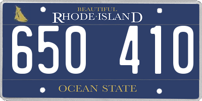 RI license plate 650410
