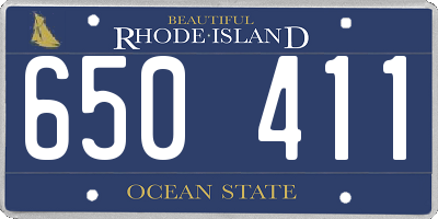 RI license plate 650411