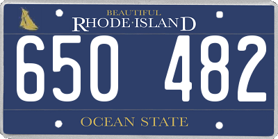 RI license plate 650482