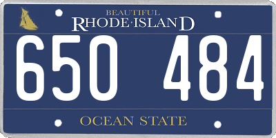 RI license plate 650484