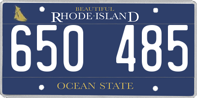 RI license plate 650485