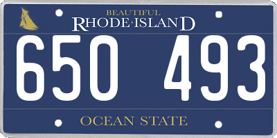 RI license plate 650493