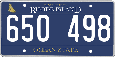 RI license plate 650498