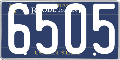 RI license plate 6505