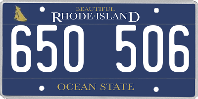 RI license plate 650506
