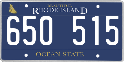 RI license plate 650515