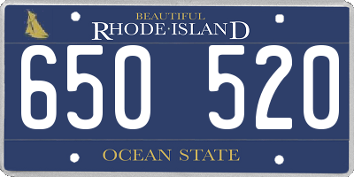 RI license plate 650520